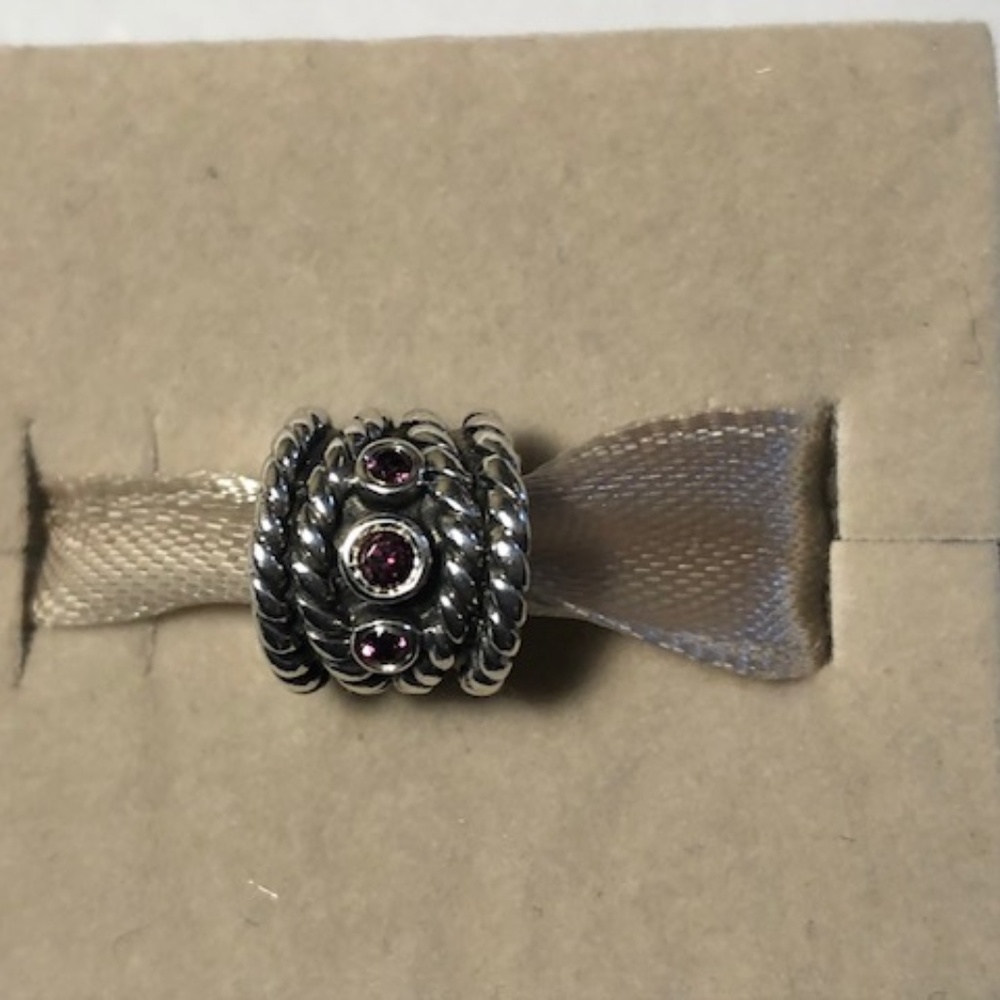 Genuine Pandora Charm with Purple cz